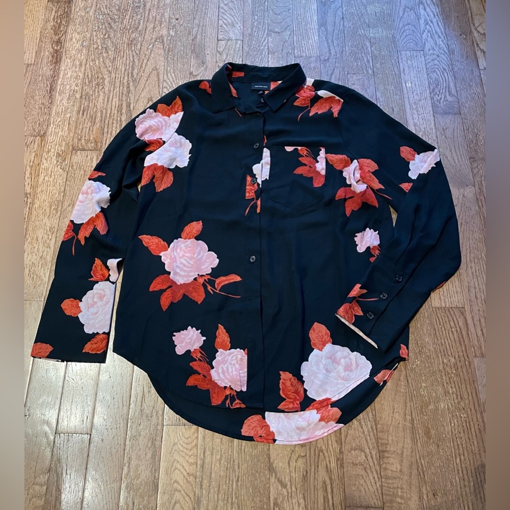 who what wear button down floral shirt